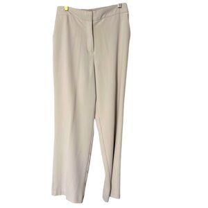 Rachel Zoe size 6 cream oversized high waist wide leg dress pants
